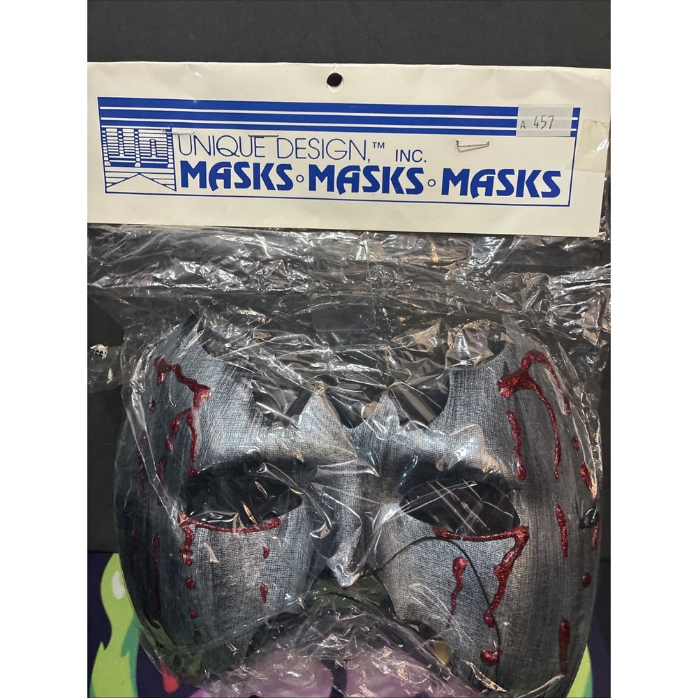 Adult Unique Mask Grey Red Blood Halloween Sealed